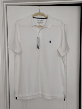 IZOD Men's White SS Polo